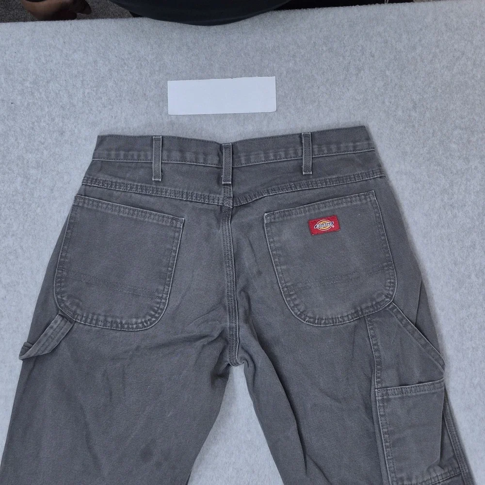 Dickies Men Pants Gray 30x32 Y2K Carpenter Canvas 33